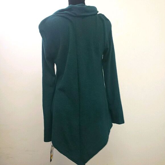 BCX Asymmetrical Turtleneck Long-Sleeve Blouse Women's.  Size Medium.  NWT. - Picture 5 of 7